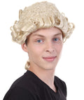 Mens Colonial Judge Wigs | Blonde Historical Wigs | Premium Breathable Capless Cap