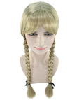 Adult Women's Black Horror Comedy Character Braided Wigs, Best for Halloween, Flame-retardant Synthetic Fiber