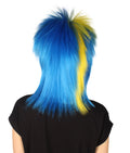 Sweden Flag Mullet Wig