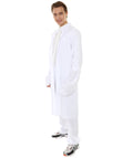 Adult Men's Chinese Traditional Martial Arts Kung Fu  Uniform Costume | White Cosplay Costume