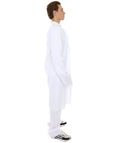 Adult Men's Chinese Traditional Martial Arts Kung Fu  Uniform Costume | White Cosplay Costume