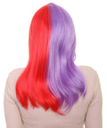 Two-tone Purple Red Bob Womens Wig | Sexy Cosplay Party Halloween Wig | Premium Breathable Capless Cap