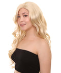 Womens Blonde Long Curly Wig