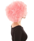 Women's Short Pink Cute Curly Wavy Wig
