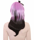 Women's Purple Black Cheerleader Wig
