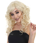 Blonde Curly Long Womens Wig | Glamour Fashion Cosplay Halloween Wig | Premium Breathable Capless Cap