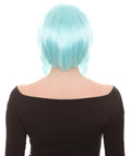 light blue short-party women's wig