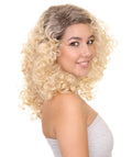 Latina Diva Long Curly Blond Fancy Halloween Wig