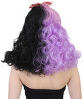 Women's Doll Wig | Pink Bow Purple & Black Wig