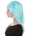 Game Womens Wig | Light Blue Cosplay Wig | Premium Breathable Capless Cap