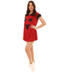 Adult Women's Ghost Dress Costume | Red Halloween Costume