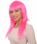 Classic Beauty Long Neon Pink Wig