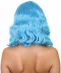 Shoulder Length Women's Wig - Cotton Candy Blue Hair - Capless Cap Design