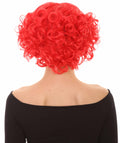 Women's Short Red Cute Curly Wavy Wig 