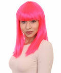 Neon Pink Cosplay Halloween Wig
