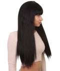 Women's Long Straight Black Wig