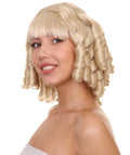 French Colonial Curly Wig | Blonde Historical Wigs | Premium Breathable Capless Cap