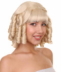 French Colonial Curly Wig | Blonde Historical Wigs | Premium Breathable Capless Cap