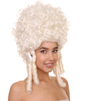 Womens Colonial Lady White Historical Wigs