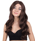 Women's Dark Brown Color Wavy Wig