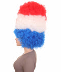 Patriote Flag Sport Party Jumbo Afro Wig | Premium Breathable Capless Cap
