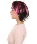 Women's Short Pink & Black wig
