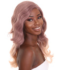 Adult Women's 21" In. High End Make Up Artist Inspired Wig - Long Length Walnut Brown Ombre  Hair - Lace Front Heat Resistant Fibers | Nunique