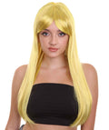 Yellow Long Straight Womens Wig
