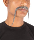 HPO Adult Men's Chinese Super Villain Fake Human Hair Mustache