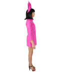 Women's Pink Singer Costume with Headband Bundle