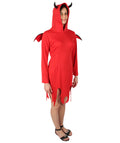 Women’s Cute Red Devil Costume with Horns and Tail | Perfect for Halloween 
