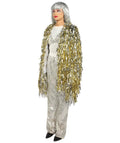 Pryzm Femme Disco Ball Babe - Includes Silver Sequin Bralette, Wide Leg Pants, Gold Tinsel Jacke