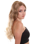 Adult Women's 23" In. Social Media Influencer Inspired Wig - Long Length Blonde Ombre  Hair - Lace Front Heat Resistant Fibers | Nunique