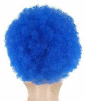 Banana Costume Super Afro Scary Clown 70's Disco Halloween Wig, Blue | Goods By BC