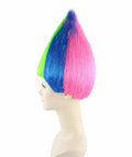 Rainbow Colors Straight Trolls Wig Halloween Cosplay Party Fancy Dress HW-1348 | HPO